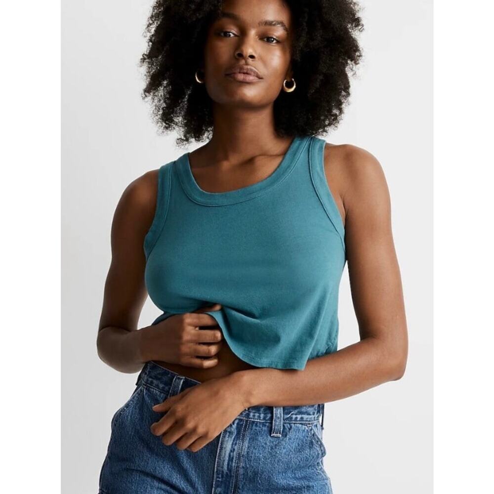 Madewell Women's softfade boxy crop tank Size XL EUC